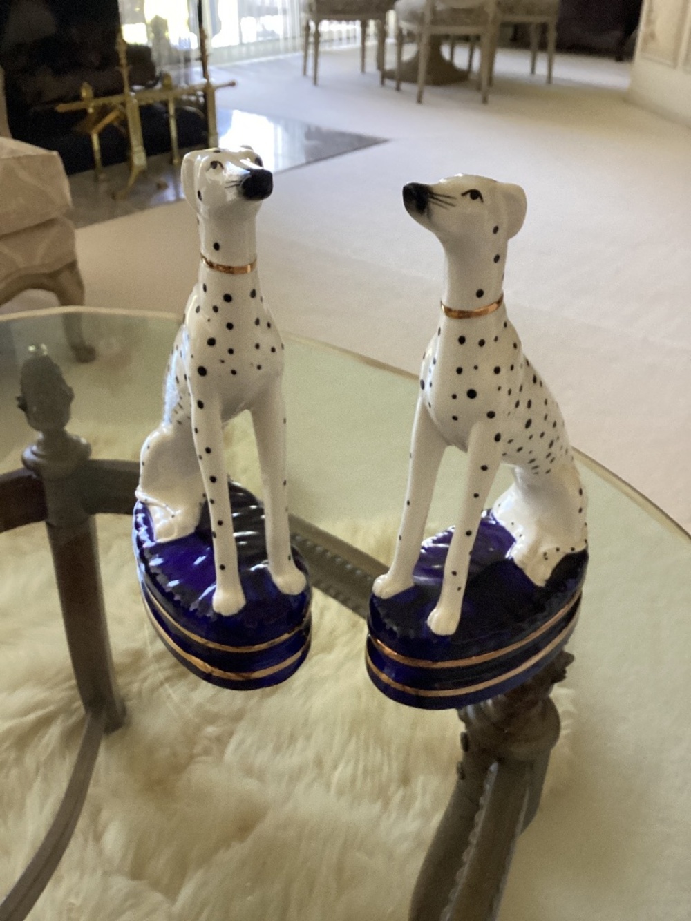 Pair of Vintage Fitz & Floyd Dalmatian Bookends/Figurines